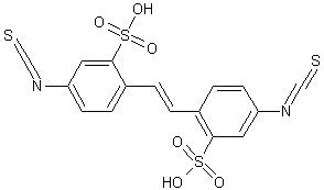 4,4′-二异硫氰酰-2,2′-茋基二磺酸二钠盐结构式