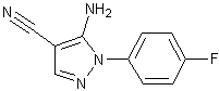 5-Amino-4-cyano-1-(4-fluorophenyl)pyrazole结构式