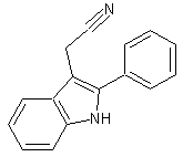 2-苯基吲哚-3-乙晴结构式