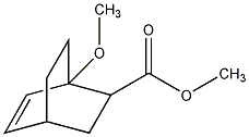 1-甲氧基二环[2.2.2]辛基-5-烯-2-羧酸甲酯结构式