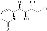 N-乙酰-D-葡萄糖胺结构式