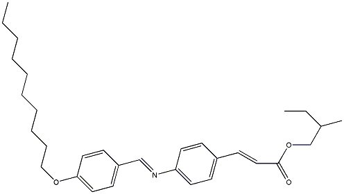 (S)-2-甲基丁基4-(4-癸氧基苯亚甲基氨基)肉桂酸结构式