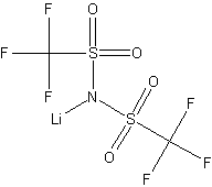 双三氟甲烷磺酰亚胺锂结构式