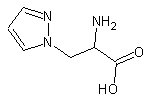 3-(1-吡唑基)-L-丙氨酸结构式