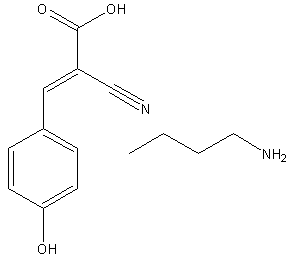 α-氰-4-羟基肉桂酸丁胺盐结构式