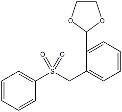 2-[2-(苯磺酰甲基)苯基]-1,3-二氧戊环结构式
