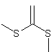 1,1-二(甲基硫代)乙烯结构式