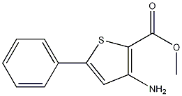 3-氨基-5-苯基噻吩-2-羧酸甲酯结构式