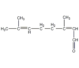 (Z)-3,7-二甲基-2,6-辛二烯醛结构式