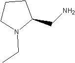 (S)-(-)-2-氨甲基-1-乙基吡咯烷结构式