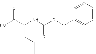 N-苄氧羰基-DL-正缬氨酸结构式