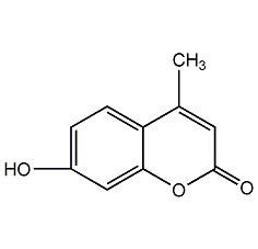 7-羟基-4-甲基香豆素结构式