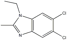 5,6-二氯-1-乙基-2-甲基苯并咪唑结构式