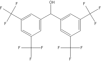 3,3',5,5'-四(三氟甲基)二苯基甲醇结构式