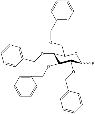 2,3,4,6-四-O-苯酰-D-吡喃葡糖基氟结构式