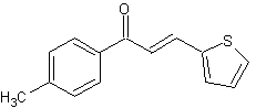 3-(2-噻吩基)-1-(对-甲基苯)-丙基-2-烯-1-酮结构式