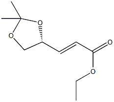 (R)-(−)-3-(2,2-二甲基-1,3-二噁戊环-4-基)-反-2-丙烯酸乙酯结构式