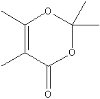 2,2,5,6-四甲基-4H-1,3-二氧杂-4-酮结构式