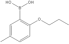 5-甲基-2-丙氧基苯基硼酸结构式