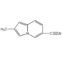 2-甲基-6-氰基中氮茚结构式