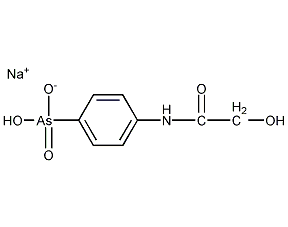 [4-[(羟基乙酰基)氨基]苯基]砷酸钠结构式