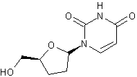 2',3'-二脱氧尿苷结构式
