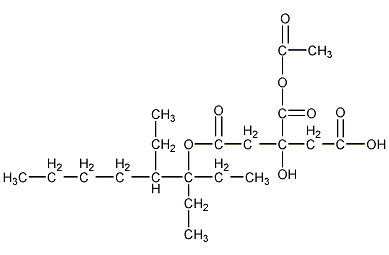 乙酰柠檬酸三(乙基己)酯结构式