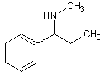 N-甲基-1-苯丙胺结构式