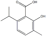 2-羟基-6-异丙基-3-甲基苯甲酸结构式