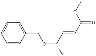 甲基(2E,4S)-(-)-4-(苯甲氧基)戊基-2-烯酸结构式
