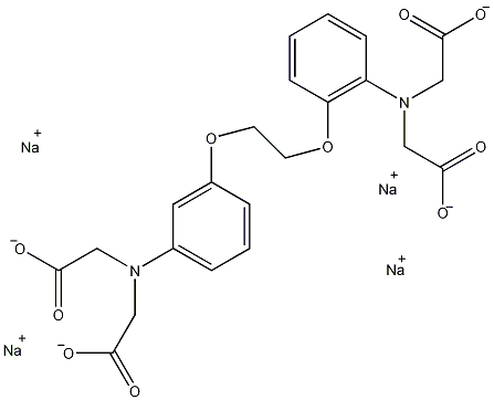 1,2-双(2-氨基苯氧基)乙烷-N,N,N',N'-四乙酸四钠盐水合物结构式