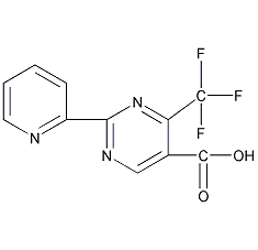 2-(2-吡啶基)-4-三氟甲基嘧啶-5-甲酸结构式