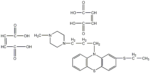 Phenothiazine-2-(ethylthio)-10-(3-(4-methyl-1-piperazinyl)propyl)-maleate (1:2)