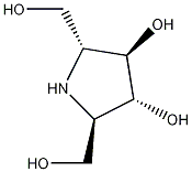 2,5-二脱氧-2,5-亚氨基-D-甘露糖醇结构式