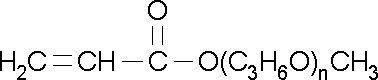 聚(丙二醇)甲基醚丙烯酸结构式