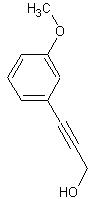 3-(3-甲氧基苯基)-2-丙炔-1-醇结构式
