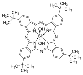 二氢氧化硅2,9,16,23-四叔丁基-29H,31H-酞菁结构式