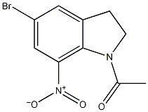 1-乙酰-5-溴-7-硝基吲哚啉结构式