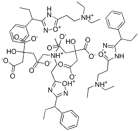 5-[2-(二乙基氨基)乙基]-3-(1-苯丙基)-1,2,4-恶二唑二柠檬酸结构式