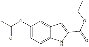 5-乙酰氧基吲哚-2-羧酸乙酯结构式