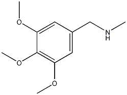 N-甲基-3,4,5-三甲氧基苄胺结构式