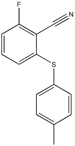 2-氟-6-(4-甲基苯硫基)苄腈结构式
