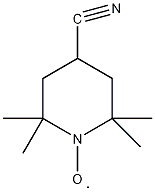4-氰基-2,2,6,6-四甲基哌啶-1-氧基自由基结构式