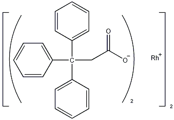 四(三苯基醋酸基)二铑结构式