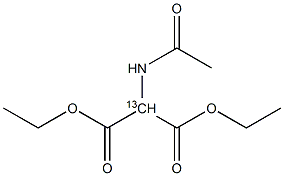 二乙基乙酰氨基丙二酸酯-2-13C结构式