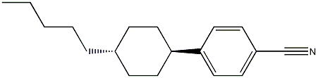 反-4-(4-戊基环己基)苯腈结构式