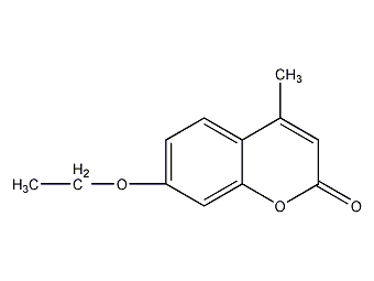 7-乙氧基-4-甲基香豆素结构式