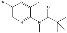 5-溴-3-甲基-2--(N,2,2,2-甲基乙酰氨基)吡啶结构式