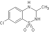 7-氯-3-甲基-3,4-二氢-2H-1,2,4-苯并噻二嗪 1,1-二氧化物结构式