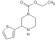 3-(2-噻吩基)哌嗪-1-羧酸乙酯结构式